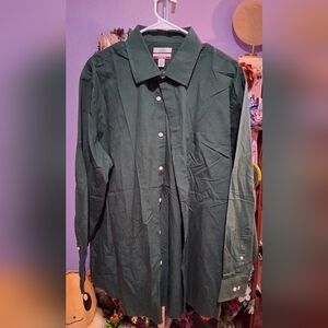 Croft & Barrow Men's Green Casual Button Down Shirt